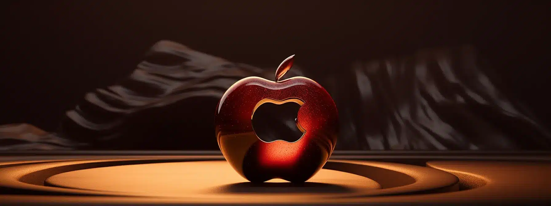 An Apple With A Bite Taken Out Of It, Golden Arches And A Swoosh Symbol.