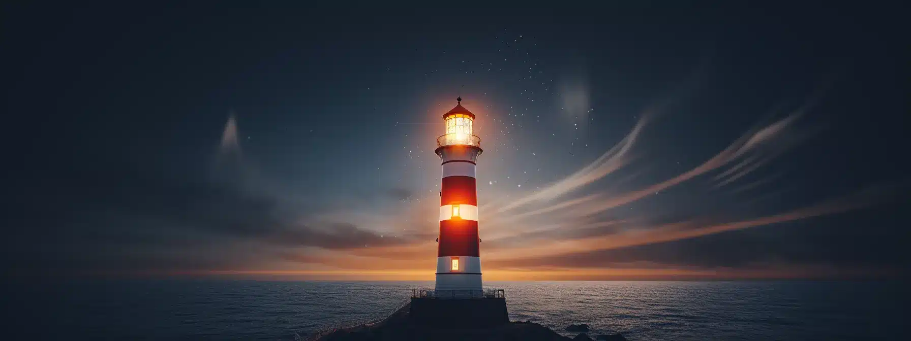 A Brand Logo Lit Up As A Lighthouse, Guiding An Audience Towards A Heart.