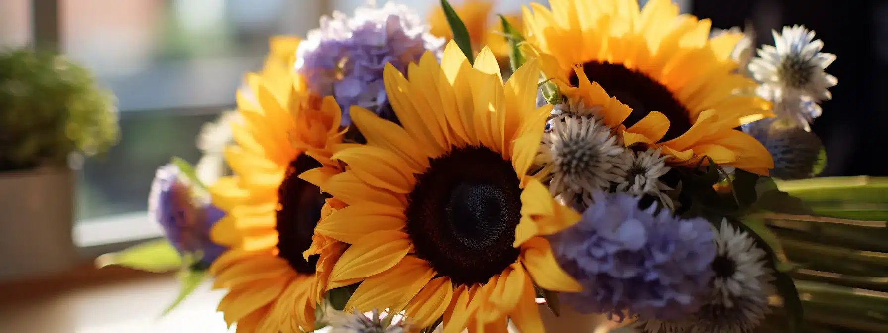 A Bouquet Of Flowers, With A Bold Sunflower And A Subtle Orchid, Representing Different Brand Positioning Strategies.