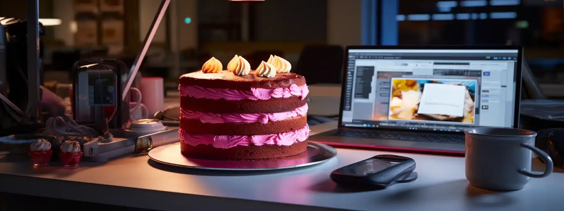 A Tri-Layered Cake With Cyber Liability Insurance On Top, Surrounded By Software Updates, Antivirus Controls, And Regulatory Compliance Measures.