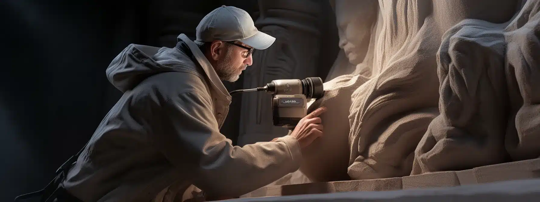 A Sculptor Chiseling Away At A Stone, Gradually Revealing A Distinct Form.