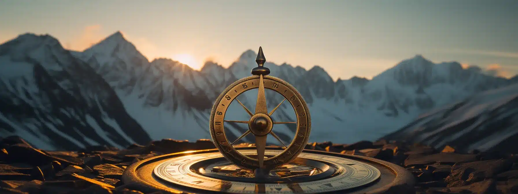 A Masterfully Carved Sculpture Of A Compass With A Flag Atop The Highest Peak, Symbolizing Brand Strategy Guiding Marketing Efforts In The Treacherous Ocean Of Competition And Market Position.