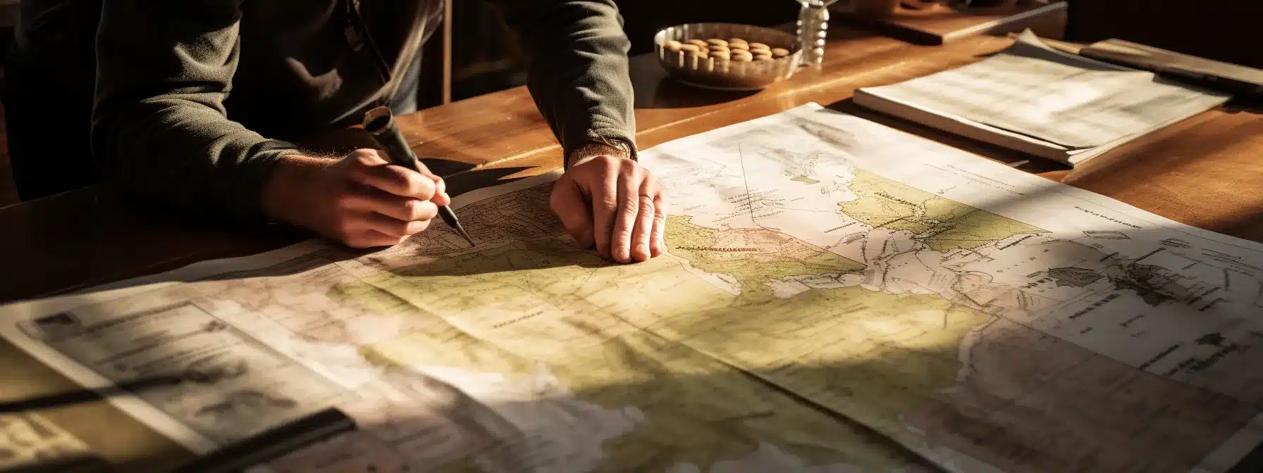 A Captain Studying A Map Of Their Marketing Plan, Tracing The Journey From Their Brand'S Starting Point To Their Target Market'S Treasure Island.