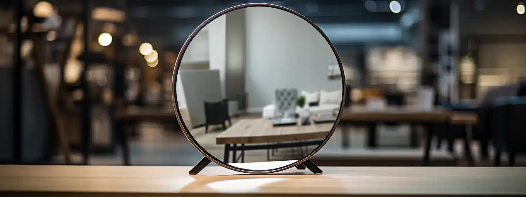 A Mirror Reflecting A Business'S Personality To The Target Audience, Symbolizing Corporate Branding.