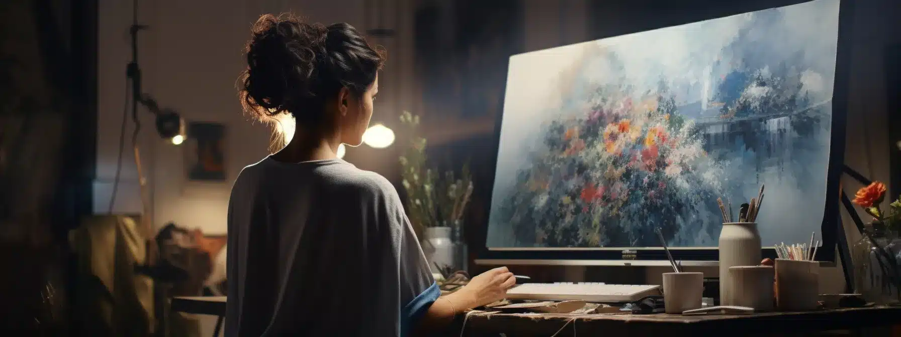 An Artist Painting On A Canvas Representing A Brand'S Positioning Map.