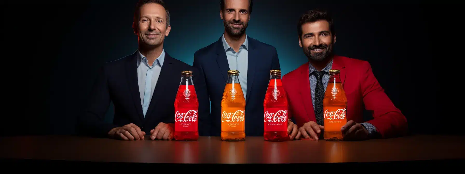Brand Executives From Successful Companies Like Habib Rouh, Coca-Cola, And Amazon Stand Confidently Together, Representing The Power Of Brand Consistency In A Colorful And Vibrant Display.
