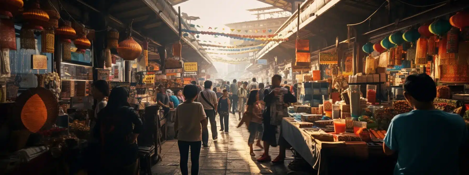 A Bustling Bazaar With Colorful Sights And Sounds, Haggling, And Taste Of Success.