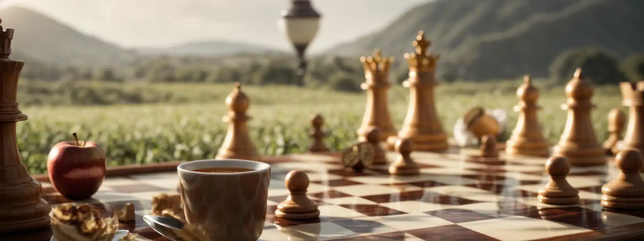 A Chessboard With Iconic Brand Symbols Like An Apple, A Coffee Cup, And A Swoosh In Place Of Traditional Pieces Marks The Field Of Strategic Gameplay.
