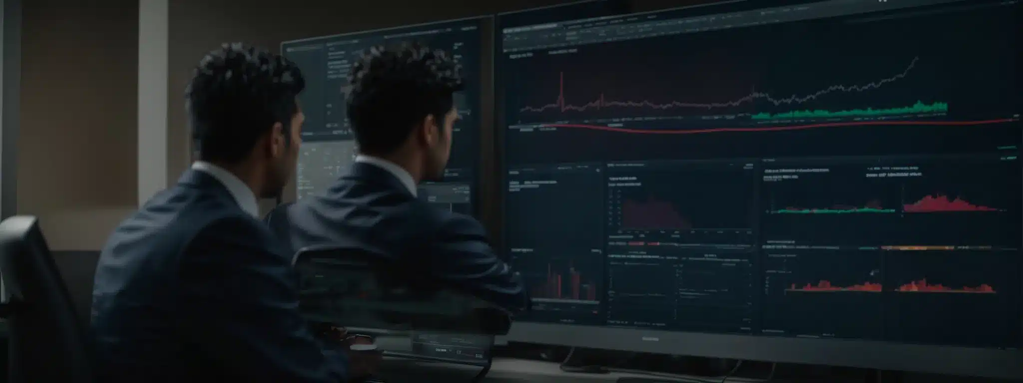 A Business Professional Gazes At A Dynamic Dashboard On A Computer Screen, Illustrating A Crm System'S Growth Analytics.