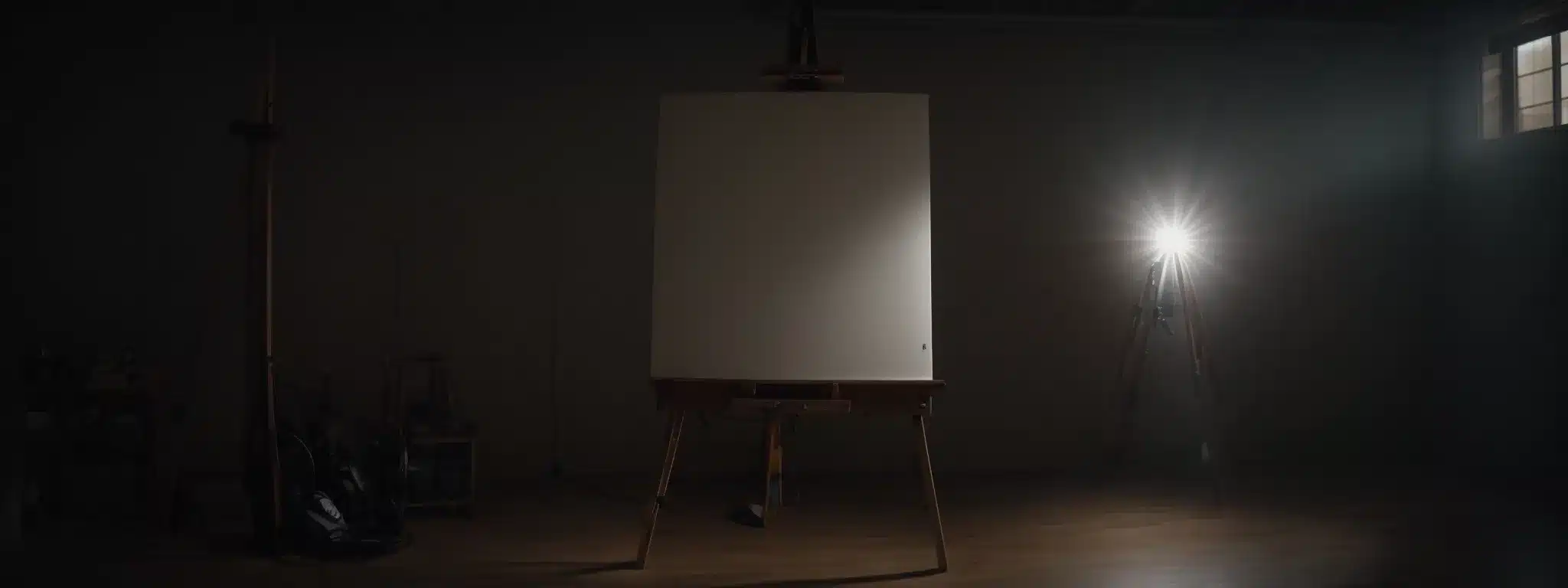 A Spotlight Illuminates An Empty Canvas On An Easel, Ready For The First Stroke Of A New, Innovative Masterpiece.