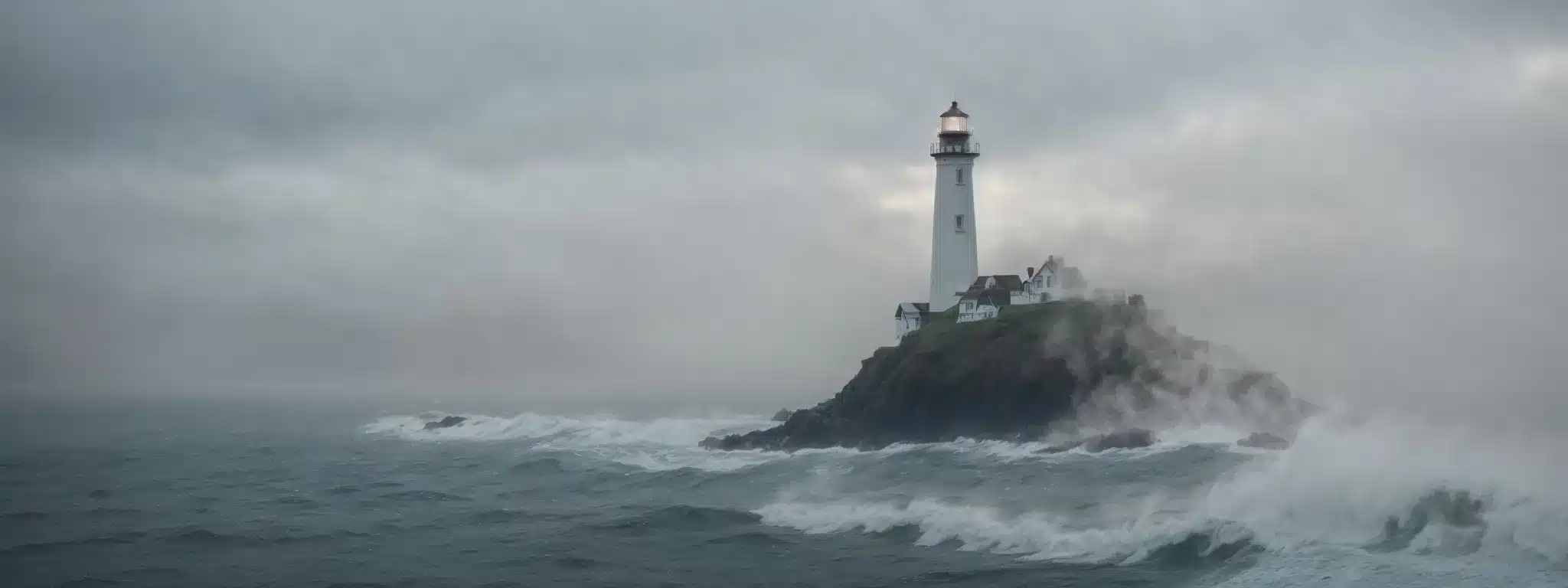 A Lighthouse Stands Steadfast On The Coastline, Its Light Cutting Through The Mist, Symbolizing A Brand'S Guiding Presence Amidst The Ever-Changing Market Currents.