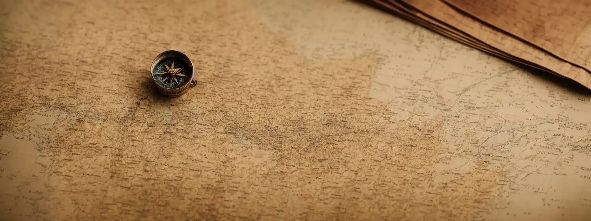 A Compass Resting On A Map Amidst Global Trade Symbols, Guiding A Ship Toward New Horizons.