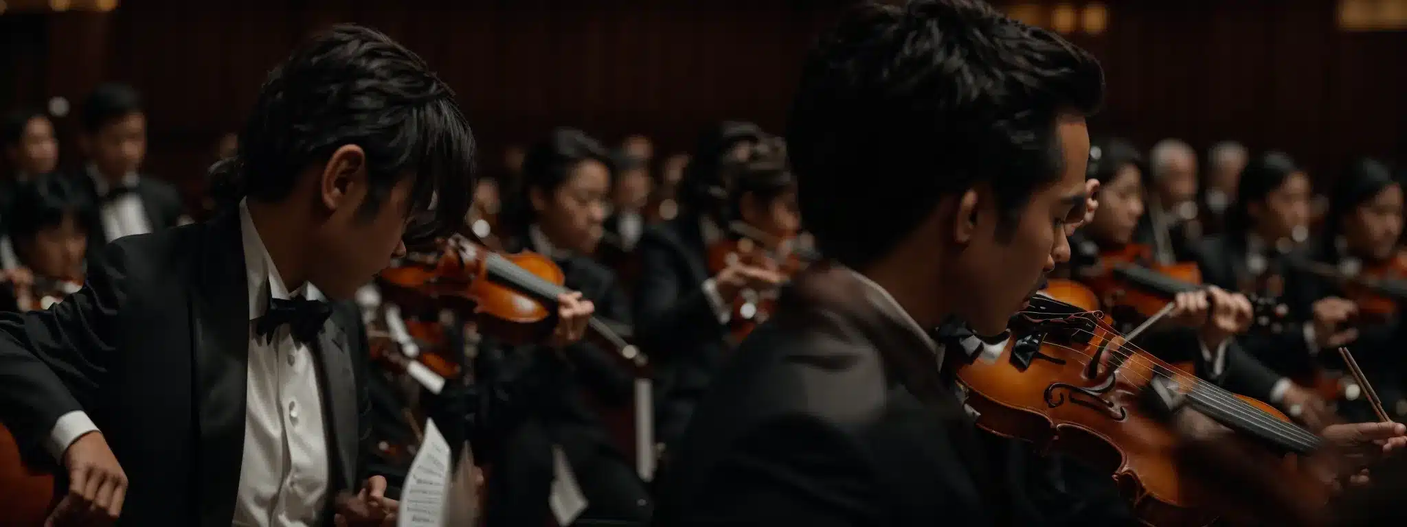 An Orchestra In Mid-Performance With A Focused Conductor At The Helm, Embodying The Harmony Of Strategic Market Segmentation.