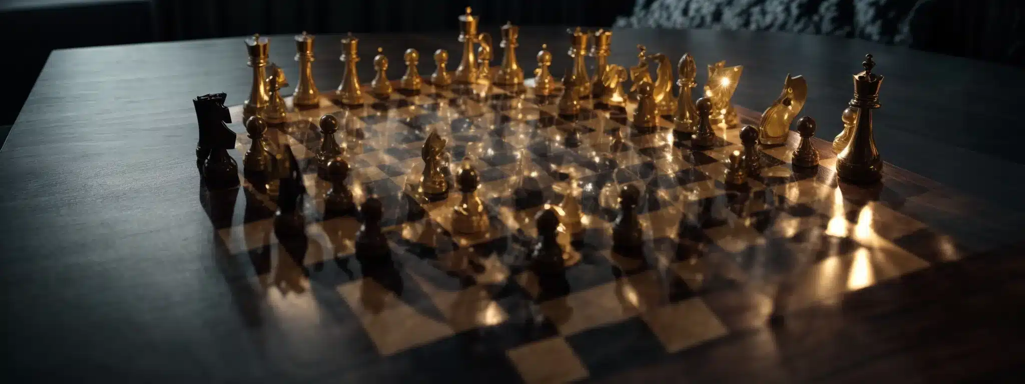 An Illuminated Chessboard Symbolizing Strategic Maneuvers Under A Spotlight, Symbolizing Continuous Refinement And Analysis.
