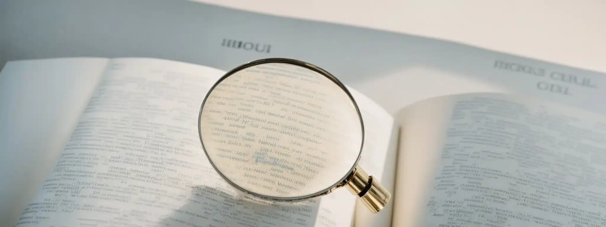 A Large, Open Book With A Magnifying Glass Highlighting The Text, Nestled Against A Backdrop Of Computer Code On A Bright Screen.