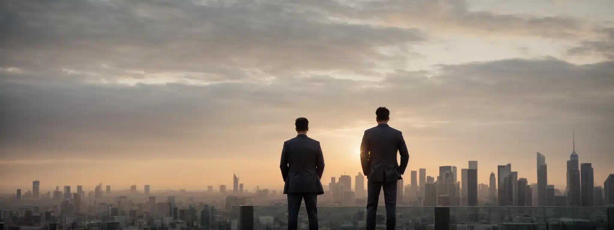 A Visionary Entrepreneur Gazes Out Over A City Skyline At Dawn, Symbolizing The Shaping Of A Brand'S Future Through Insightful Equity Measurement.
