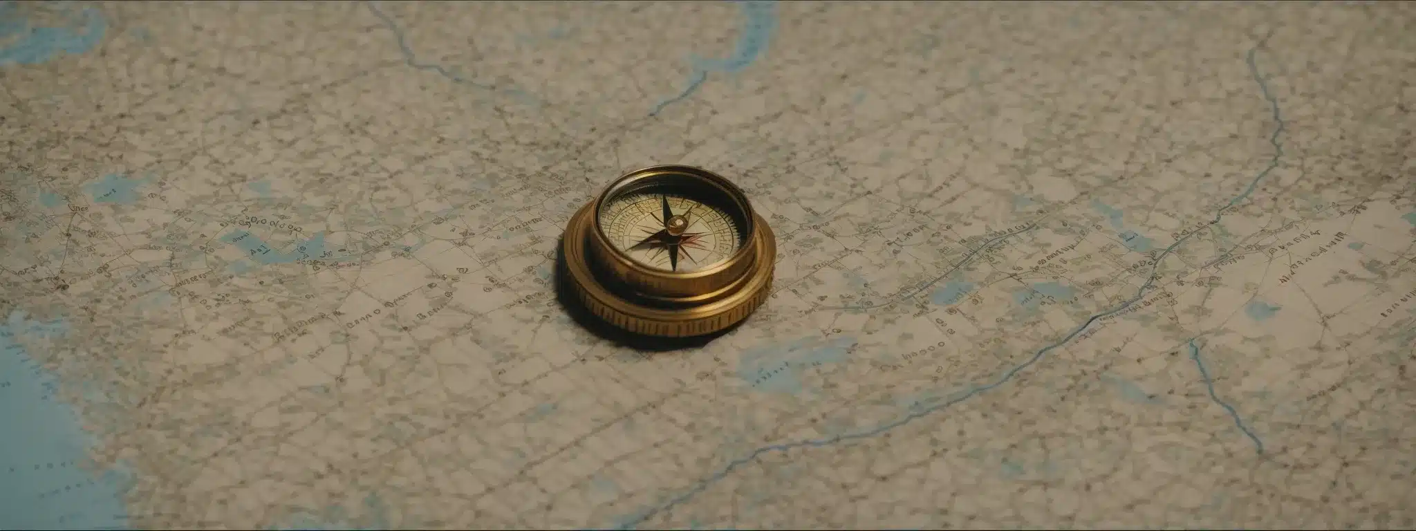 A Compass Laid Atop A Map, Symbolizing Navigation And Strategy In Local Seo.