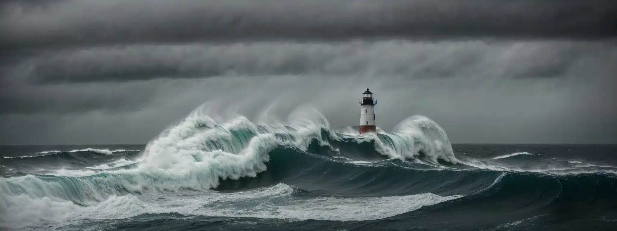 A Lighthouse Stands Tall Against A Stormy Ocean Backdrop, Symbolizing Guidance Through The Turbulent Waters Of Local Seo Challenges.