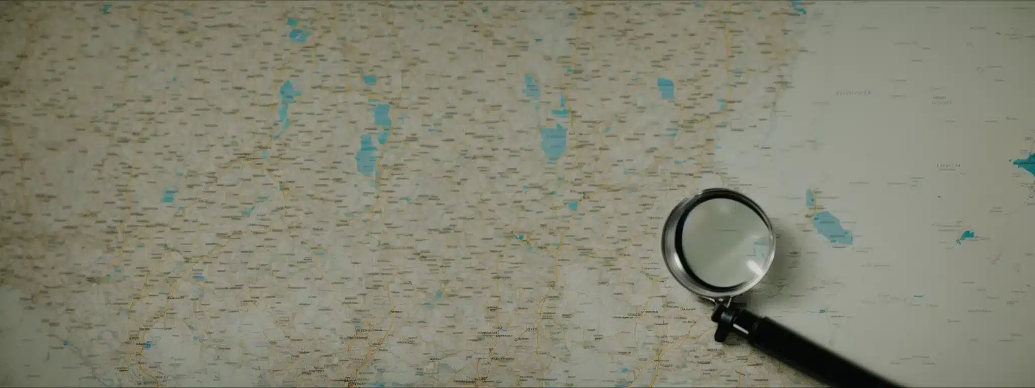 A Magnifying Glass Hovering Over A Digital Map Pinpointing Various Locations.